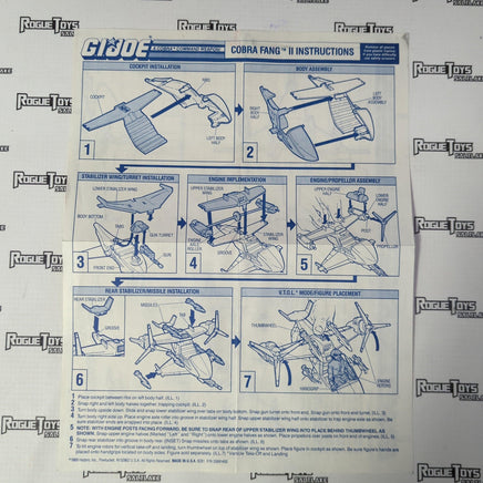 Hasbro G.I. Joe A Real American Hero 1989 Cobra Fang II - Rogue Toys
