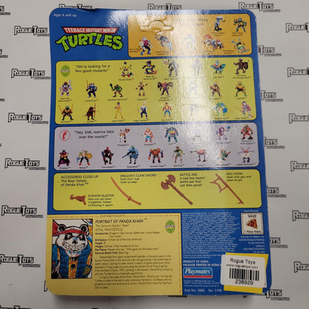 PLAYMATES Vintage TMNT, 1990, Panda Khan - Rogue Toys