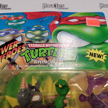 PLAYMATES Vintage TMNT, 1993, Sewer Heroes, Rhinoman - Rogue Toys