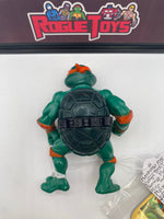 Playmates 1988 Vintage Teenage Mutant Ninja Turtles Michelangelo (Soft Head w/ Card & a few Weapons)