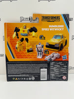 Hasbro Transformers War for Cybertron Kingdom Core Class Buzzworthy Bumblebee Autobot Bumblebee and Spike Witwicky (Target Exclusive)