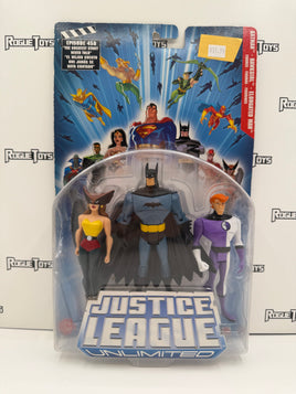 Mattel DC Justice League Unlimited Episode 458 “The Greatest Story Never Told” / Batman / Hawkgirl / Elongated Man Figures