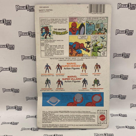 Mattel 1984 Marvel Super Heroes Secret Wars Spider-Man and his Secret Shield - Rogue Toys