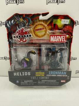 Spinmaster Bakugan x Marvel Helios vs Ironman (Stealth Armor)