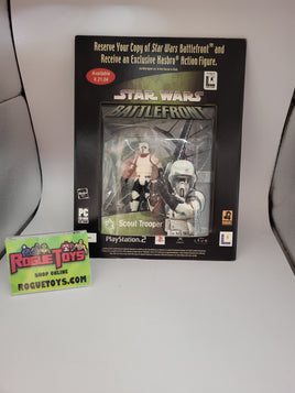 Hasbro Star Wars Battlefront PS2 XBOX- Scout Trooper PROMO w/Presale Counter Display