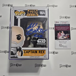 Funko POP STAR WARS 164- Captain Rex (autographed with JSA COA)