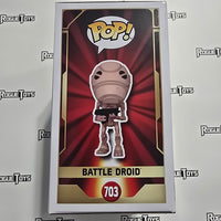 Funko POP STAR WARS #703- Battle Droid (autographed with JSA COA)