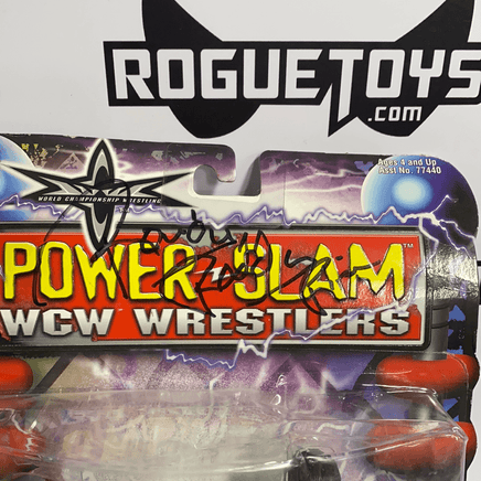 ToyBiz Power Slam WCW Wrestlers Roddy Piper with Missile Firing Bag Pipes and Hammer Punching Action Autographed - Rogue Toys