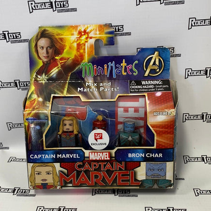 Mini Mates Marvel Walgreens Exclusive Captain Marvel and Bron Char - Rogue Toys